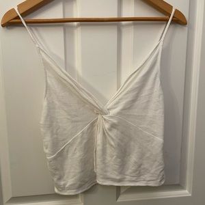 White cropped tank top
